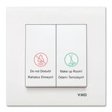 Karre White DND/MUR Two Gang Switch