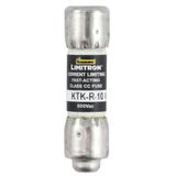 Fuse-link, LV, 10 A, AC 600 V, 10 x 38 mm, CC, UL, fast acting, rejection-type