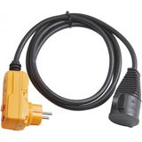 Protective-Adapter-Cable FI IP44 2m black H07RN-F 3G1,5