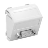 MTS-DB9 S RW1  Multimedia carrier D-Sub9, connector, screw connection, 45x45mm, pure white Polycarbonate