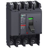 circuit breaker basic frame, ComPact NSX630F, 36 kA at 415 VAC 50/60 Hz, 630 A, without trip unit, 4 poles
