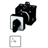 Step switches, T3, 32 A, flush mounting, 2 contact unit(s), Contacts: 4, 45 °, maintained, Without 0 (Off) position, 1-2, Design number 15136