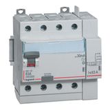 Differential switch DX³-ID screw top inlet and automatic top outlet - 4P 400V~ 40A typeAC 30mA - 5 modules