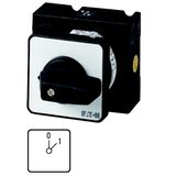ON-OFF switches, T3, 32 A, centre mounting, 2 contact unit(s), Contacts: 3, 45 °, maintained, With 0 (Off) position, 0-1, Design number 15403