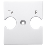 UNIVERSAL SUPPORT - COMBINED SOCKET OUTLET TV-R - GLOSSY WHITE - CHORUSMART