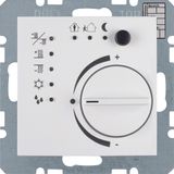 Thermostat with push-button interface, S.1, polar white glossy