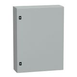 Spacial CRN plain door with mount.plate. H800xW600xD200 IP66 IK10 RAL7035..