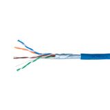 F/UTP Cable Cat.5e, 4x2xAWG24/1, LS0H, Eca, blue, Box 305m