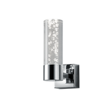 Bolsa H2O LED wall lamp 1-pc chrome/bubble glass