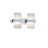 Platon LED wall lamp 2-pc brushed aluminium