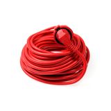 PVC Cable extension 25m H05VV-F 3G1,5 red in polybag with label