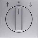 Centre plate rotary knob rotary switch blinds, Berker B.7, alu matt, l