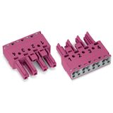 Socket 4-pole Cod. B pink