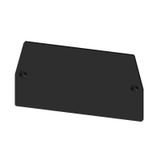 End and partition plate for terminals, 68.5 mm x 1.5 mm, black