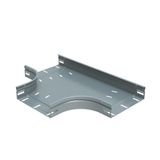 Tee with solid bottom for P31 M/F sheet metal cable trays - height 50mm and width 50mm - GC finish