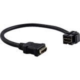 HDMI keystone with breakout cable, black