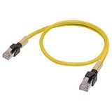 Ethernet patch cable, F/UTP, Cat.6A, LSZH (Yellow), 0.2 m