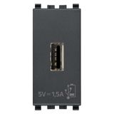 USB supply unit 5V 1,5A 1M grey
