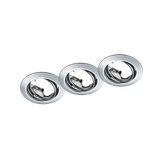 Jura recessed spotlight GU10 chrome 3-pack round