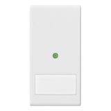Button 1M with name-plate white