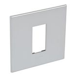 French and German standard plate square version 1 module - soft alu