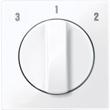Central plate for fan rotary switch, active white, glossy, System M