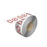 Device marking, 25 mm, Printed characters: neutral, Vinyl film, red-wh