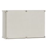 Polyester case with PC-cover, grey 360x180x171mm