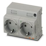 Double socket Phoenix Contact EO-CF/PT/LED/DUO 250V 16A
