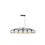 Lucide DIKRA - Pendant light - 5xE27 - Black