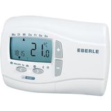 Digital clock thermostat, room controller, battery 7...32C, 1 changer, potential free, 16A,