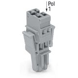 1-conductor female connector CAGE CLAMP® 4 mm² gray