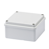JUNCTION BOX WITH PLAIN SCREWED LID - IP56 - INTERNAL DIMENSIONS 100X100X50 - SMOOTH WALLS - GWT960ºC - GREY RAL 7035
