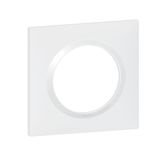 600901 Dooxie square plate 1 post white finish