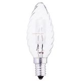 Halogen Lamp 28W E14 BF35 240V Candle Twisted Clear THORGEON