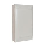 3X12 module surface-mounted box - White door - Without terminal block