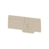 End plate (terminals), 64.93 mm x 2.1 mm, dark beige