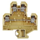 Multi-tier modular terminal, Screw connection, 4 mm², 500 V, Number of