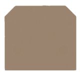End plate (terminals), 40 mm x 1.5 mm, dark beige