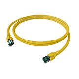FlexBoot Patch Cord, Cat.6a, Shielded, Yellow, 7.5m