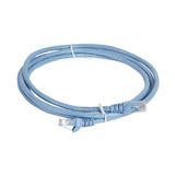 Patch cord category 6 UTP PVC light blue 2 meters