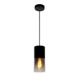 ZINO Pendant E27/60W Satin Black /  Smoke Glass