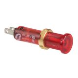 ROUND PILOT LIGHT AND 8 IP 40 RED INTEGR