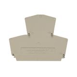 End plate (terminals), 83.75 mm x 1.5 mm, dark beige