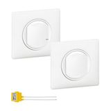 All-in-one kit containing a light switch + battery less/wireless light switch Celiane with Netatmo