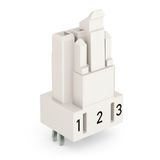 Socket for PCBs straight 3-pole white