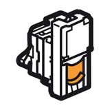 Arteor™ - RJ45 socket - category 6A UTP - 1 module - Magnesium with orange shutter