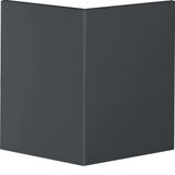 External corner lid for wall trunking BR lid 80mm in graphite black