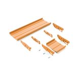 End plate, IP00, orange, Width: 6.4 mm