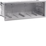Wall box 3gang for hollow-wall mounting, R.8, light grey